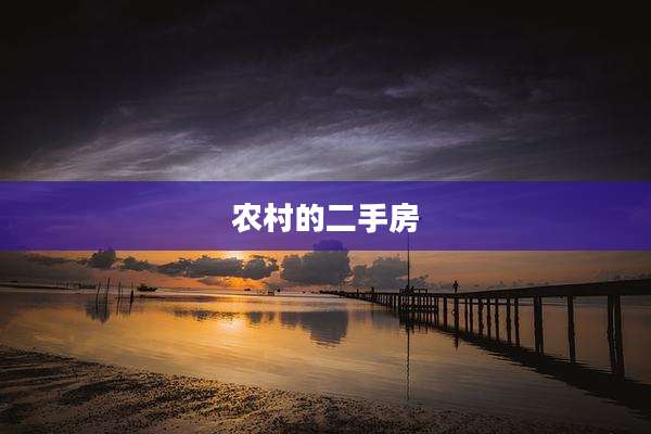 农村的二手房