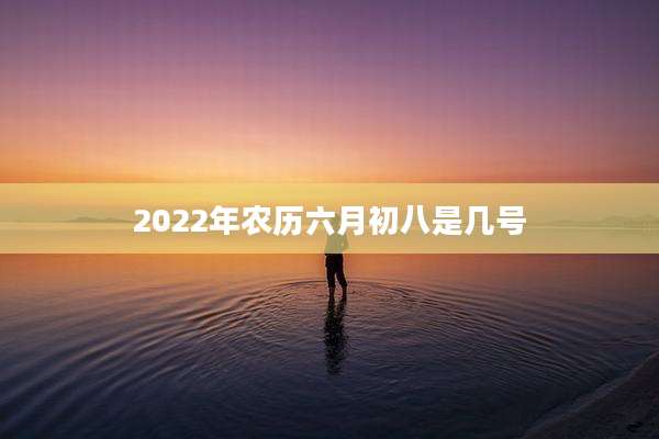 2022年农历六月初八是几号