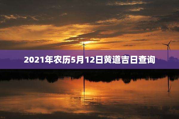 2021年农历5月12日黄道吉日查询