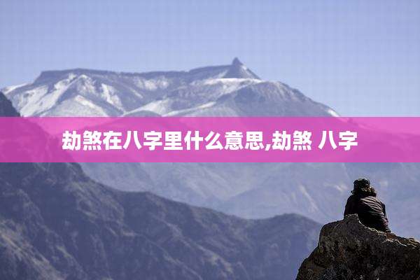 劫煞在八字里什么意思,劫煞 八字