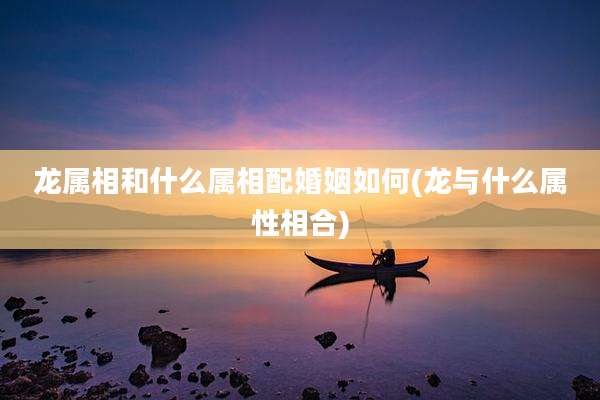 龙属相和什么属相配婚姻如何(龙与什么属性相合)