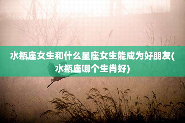 水瓶座女生和什么星座女生能成为好朋友(水瓶座哪个生肖好)
