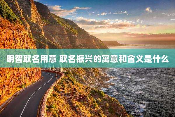 明智取名用意 取名振兴的寓意和含义是什么