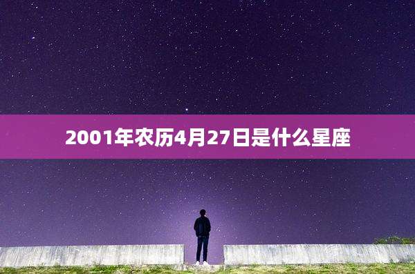 2001年农历4月27日是什么星座