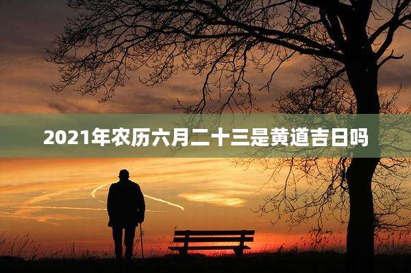 2021年农历六月二十三是黄道吉日吗