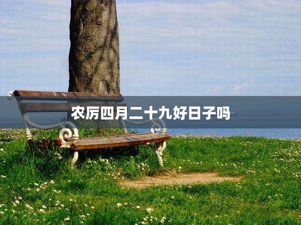 农厉四月二十九好日子吗