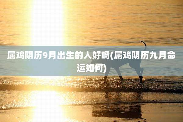 属鸡阴历9月出生的人好吗(属鸡阴历九月命运如何)