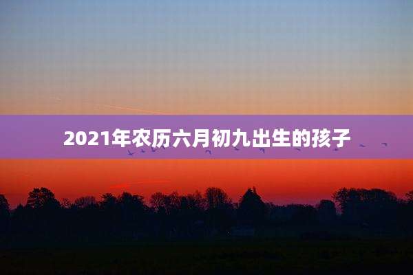 2021年农历六月初九出生的孩子