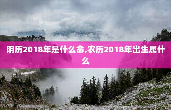 阴历2018年是什么命,农历2018年出生属什么