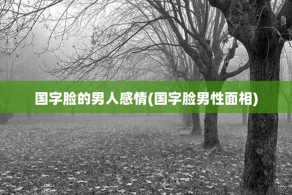 国字脸的男人感情(国字脸男性面相)