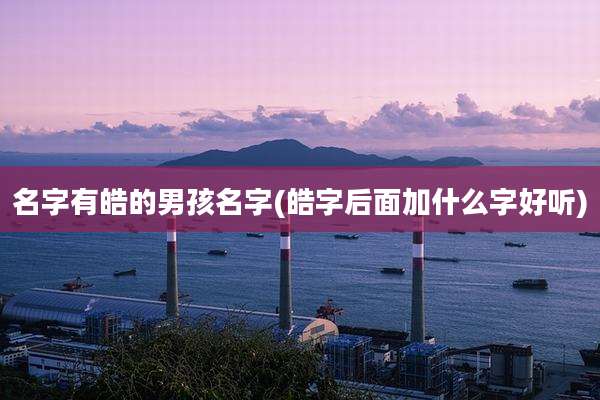 名字有皓的男孩名字(皓字后面加什么字好听)