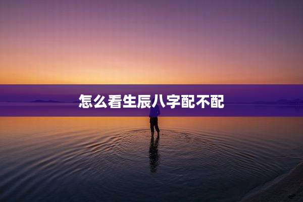 怎么看生辰八字配不配