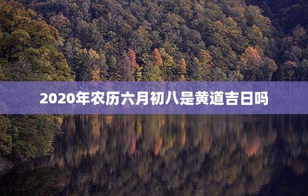 2020年农历六月初八是黄道吉日吗