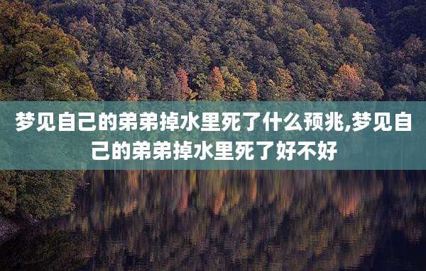 梦见自己的弟弟掉水里死了什么预兆,梦见自己的弟弟掉水里死了好不好