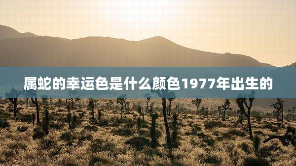 属蛇的幸运色是什么颜色1977年出生的
