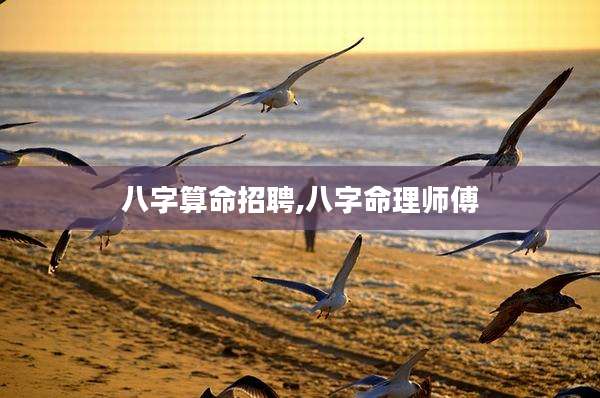 八字算命招聘,八字命理师傅