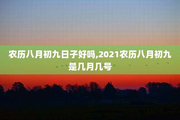 农历八月初九日子好吗,2021农历八月初九是几月几号