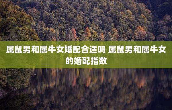 属鼠男和属牛女婚配合适吗 属鼠男和属牛女的婚配指数