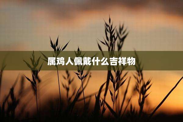 属鸡人佩戴什么吉祥物