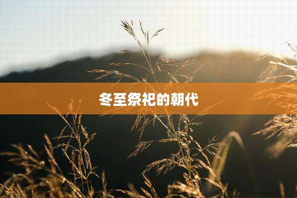 冬至祭祀的朝代