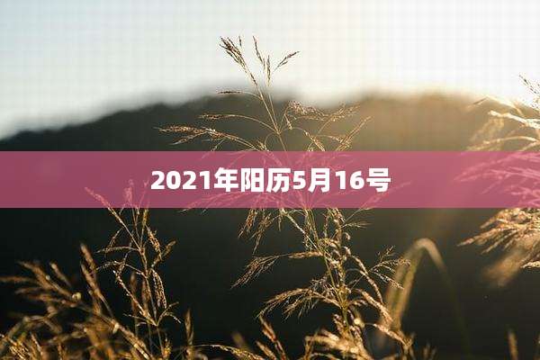2021年阳历5月16号