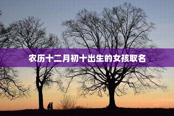 农历十二月初十出生的女孩取名