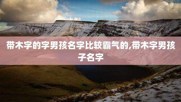 带木字的字男孩名字比较霸气的,带木字男孩子名字