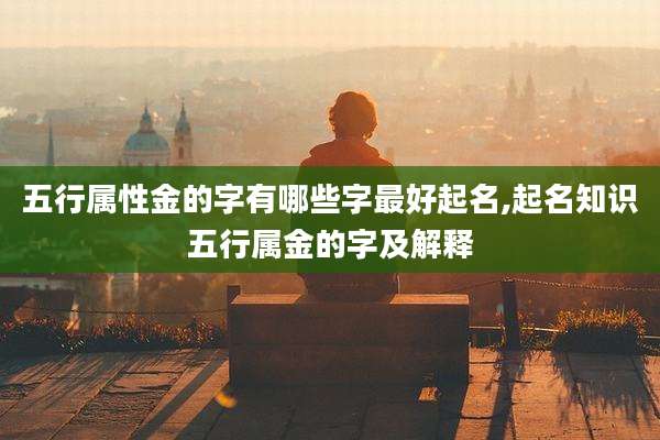 五行属性金的字有哪些字最好起名,起名知识五行属金的字及解释