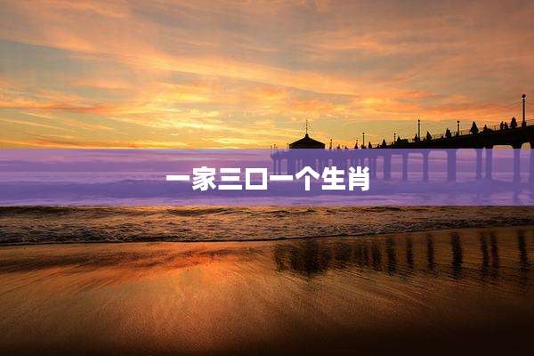 一家三口一个生肖