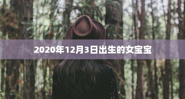 2020年12月3日出生的女宝宝