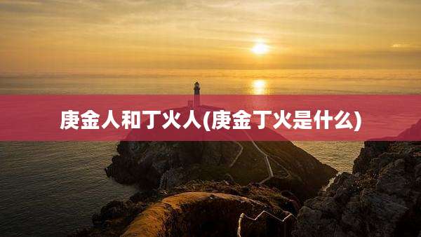 庚金人和丁火人(庚金丁火是什么)