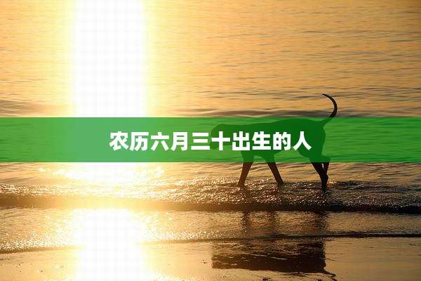 农历六月三十出生的人