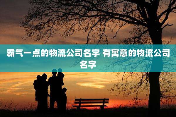 霸气一点的物流公司名字 有寓意的物流公司名字