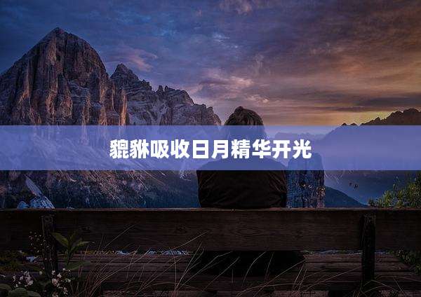 貔貅吸收日月精华开光