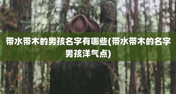带水带木的男孩名字有哪些(带水带木的名字男孩洋气点)