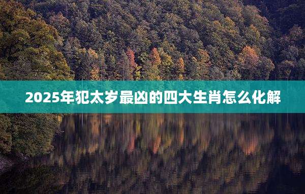 2025年犯太岁最凶的四大生肖怎么化解
