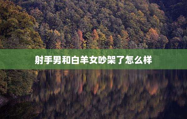 射手男和白羊女吵架了怎么样