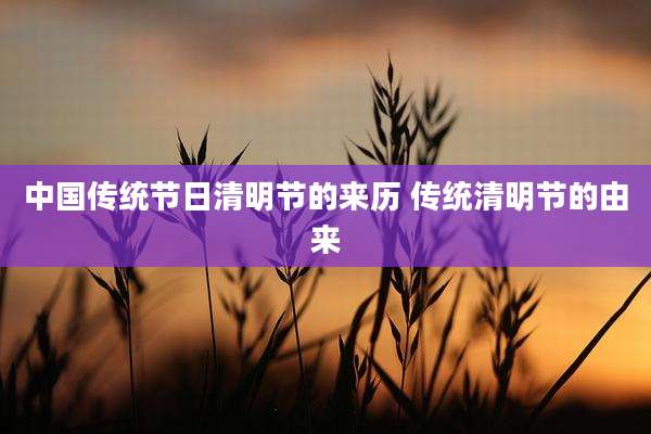 中国传统节日清明节的来历 传统清明节的由来