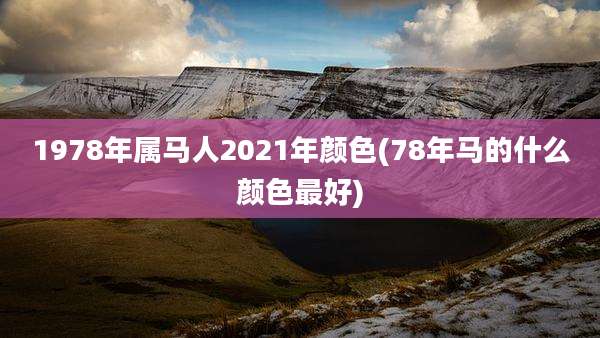 1978年属马人2021年颜色(78年马的什么颜色最好)