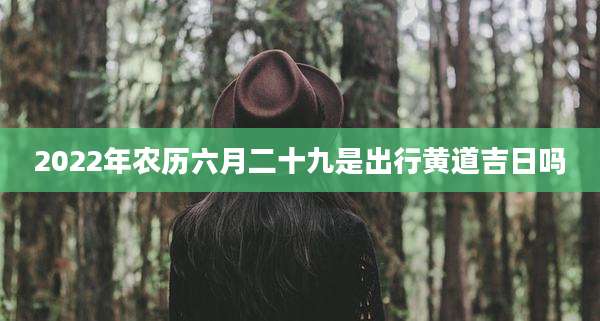 2022年农历六月二十九是出行黄道吉日吗
