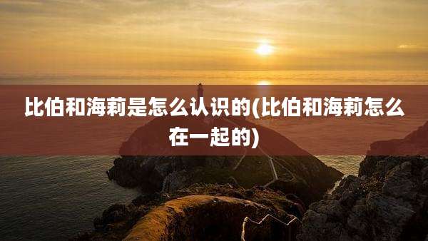 比伯和海莉是怎么认识的(比伯和海莉怎么在一起的)