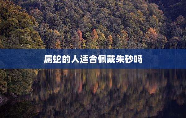 属蛇的人适合佩戴朱砂吗