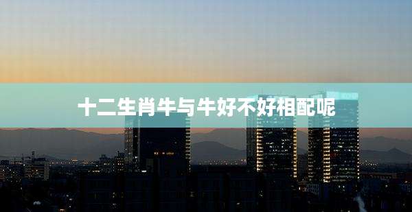 十二生肖牛与牛好不好相配呢