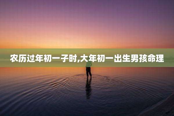 农历过年初一子时,大年初一出生男孩命理