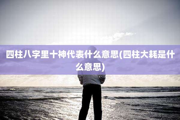 四柱八字里十神代表什么意思(四柱大耗是什么意思)