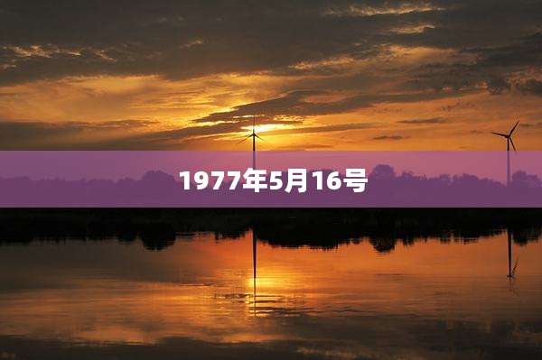 1977年5月16号