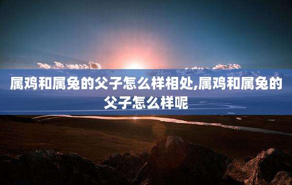 属鸡和属兔的父子怎么样相处,属鸡和属兔的父子怎么样呢