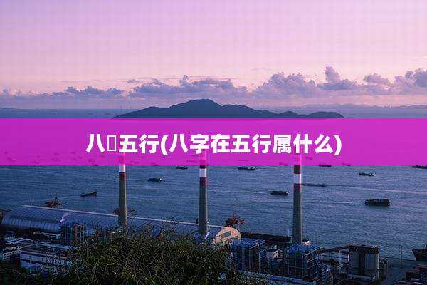 八刲五行(八字在五行属什么)