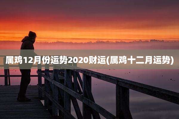 属鸡12月份运势2020财运(属鸡十二月运势)