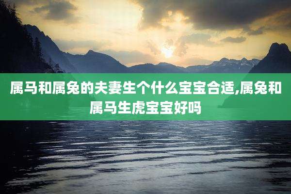 属马和属兔的夫妻生个什么宝宝合适,属兔和属马生虎宝宝好吗